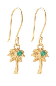 Generous oorbellen Aventurine palm via Sophie Stone