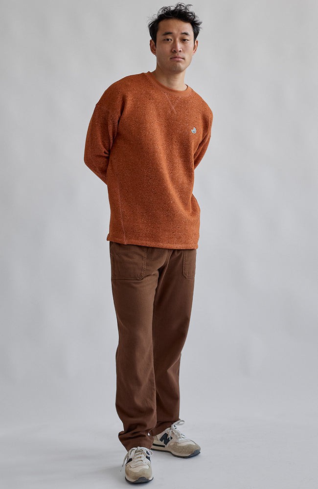 Dundrum trui umber orange from Sophie Stone