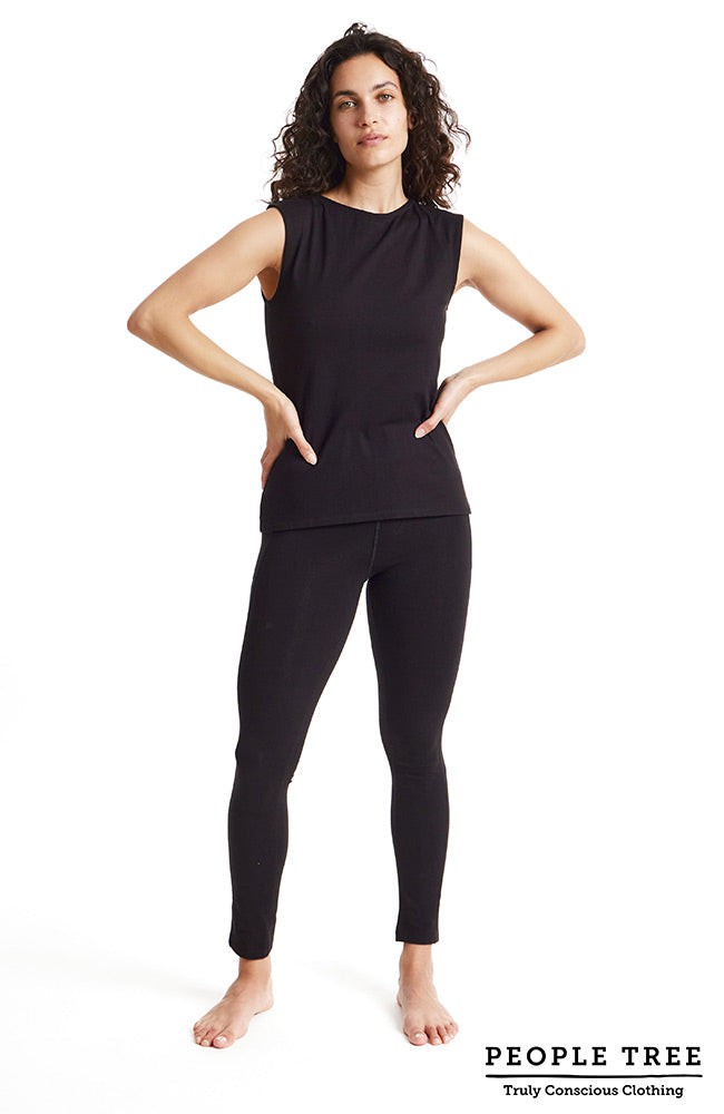Yoga V-back vest zwart from Sophie Stone
