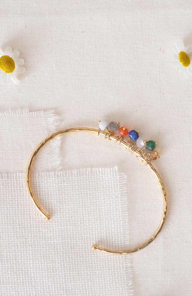 Posy armband Gemstone Mix Gold from Sophie Stone