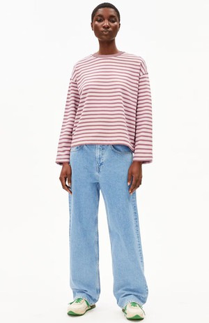 Frankaa stripe trui dark berry from Sophie Stone