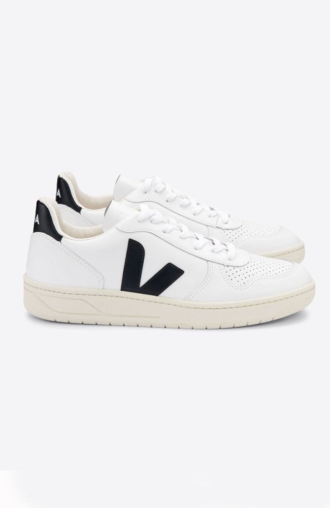 V-10 Leather sneaker White Black from Sophie Stone