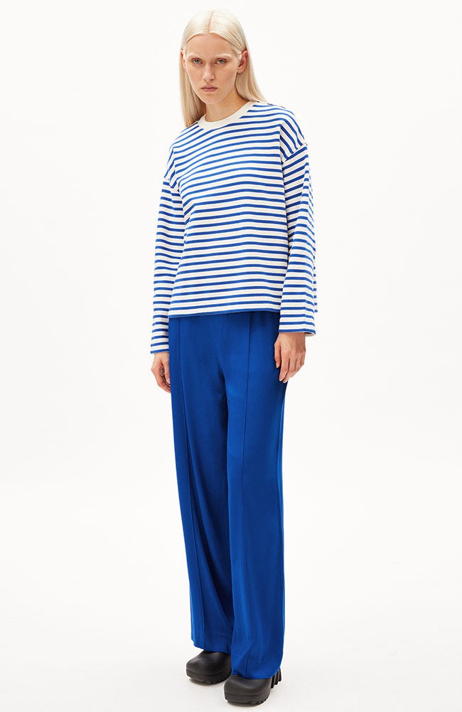 Frankaa stripe trui dynamo blue from Sophie Stone