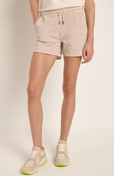 Shorts streep off white mocha via Sophie Stone
