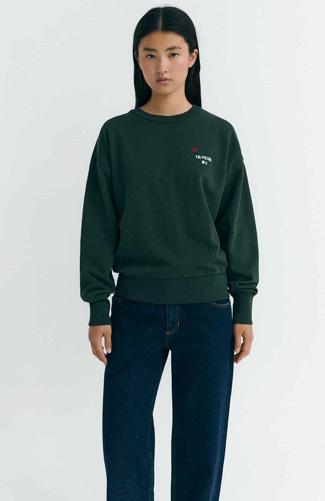 Jodie trui flower green from Sophie Stone