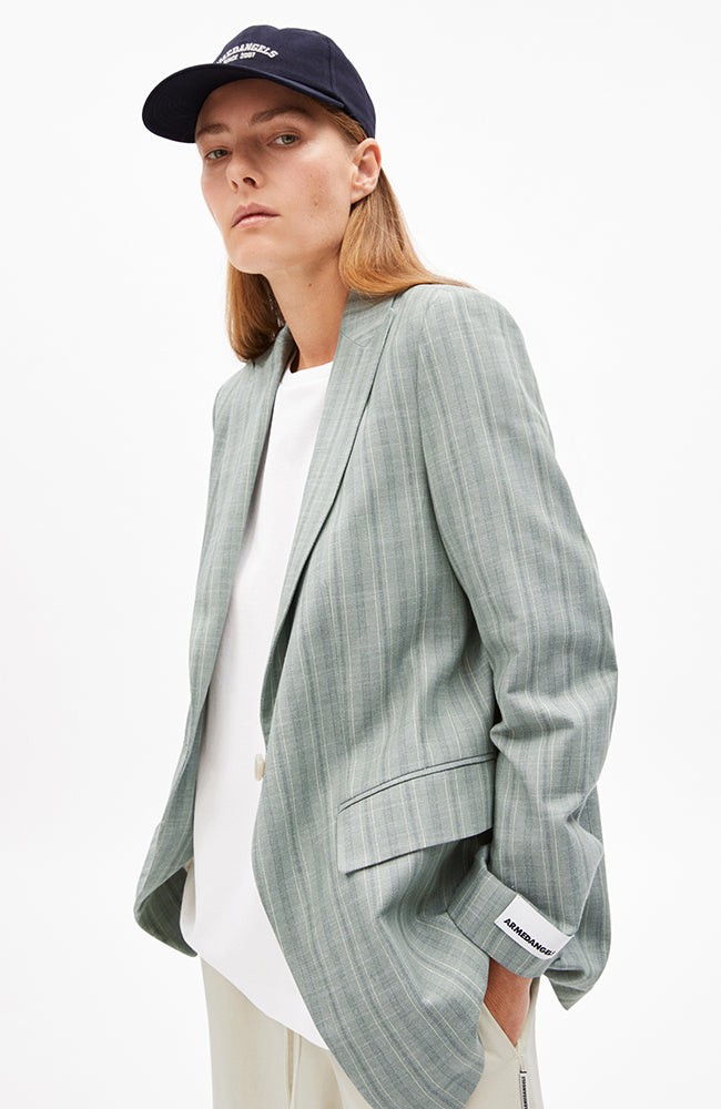Mikulaa striped blazer seagreen from Sophie Stone
