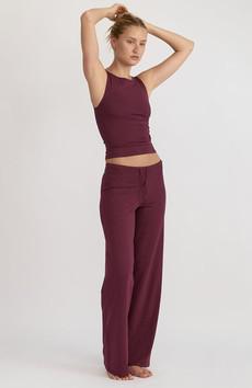 Everyday straight leg broek plum via Sophie Stone