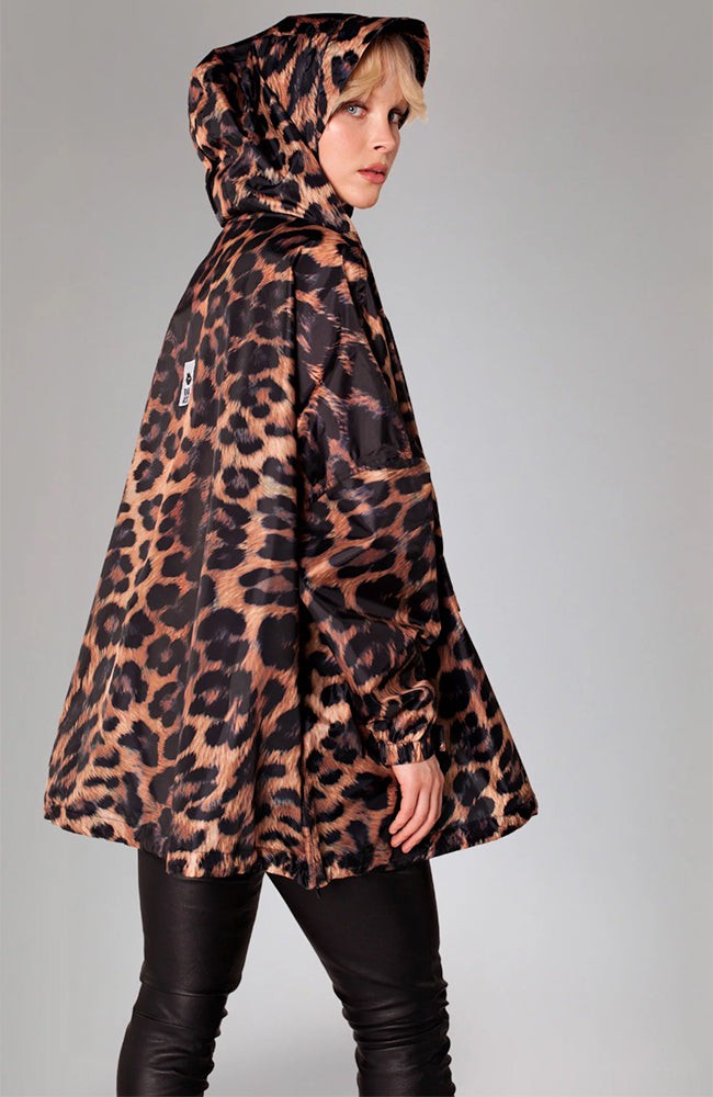 Dark Leopard Anorak Poncho from Sophie Stone