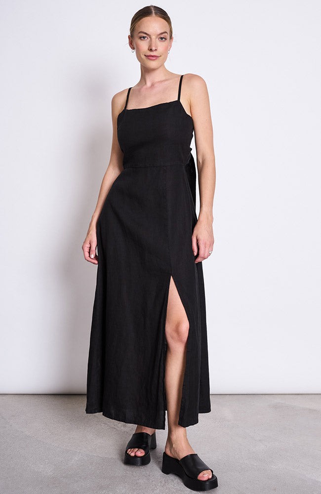 Leuven linnen jurk zwart from Sophie Stone