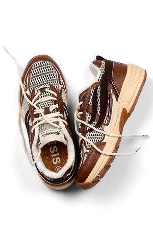 G-Eco`99 2-Tone Mesh sneaker brown white from Sophie Stone