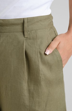 Vickleby linnen broek leaf green from Sophie Stone