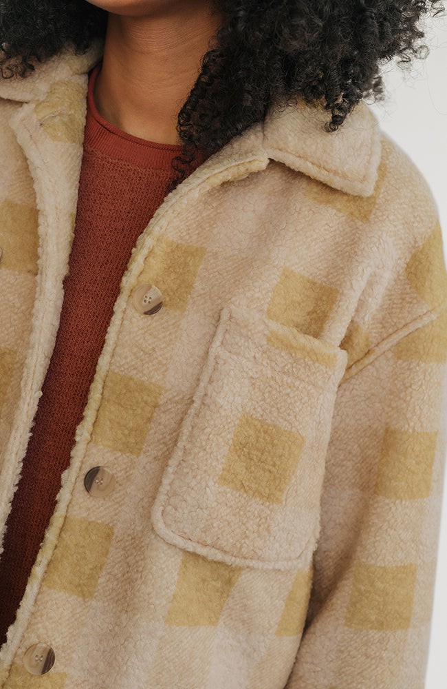 Hoben jas mustard check from Sophie Stone