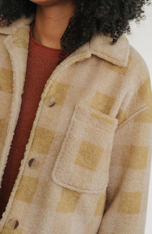 Hoben jas mustard check from Sophie Stone