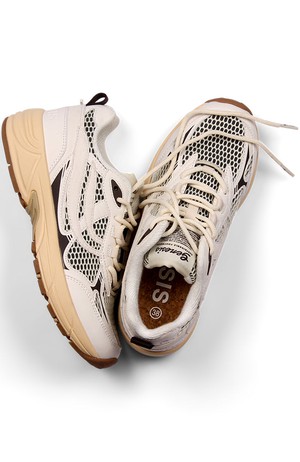 G-Eco`99 2-Tone Mesh sneaker white brown from Sophie Stone