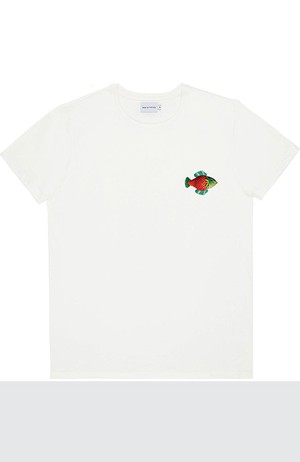 Strawberry fish t-shirt naturel from Sophie Stone