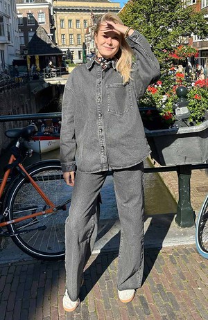 Solace denim shirt grey from Sophie Stone