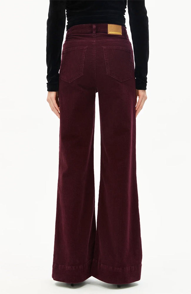 Murliaa corduroy broek dark cranberry from Sophie Stone
