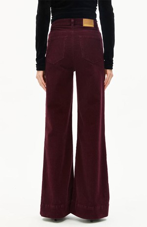 Murliaa corduroy broek dark cranberry from Sophie Stone