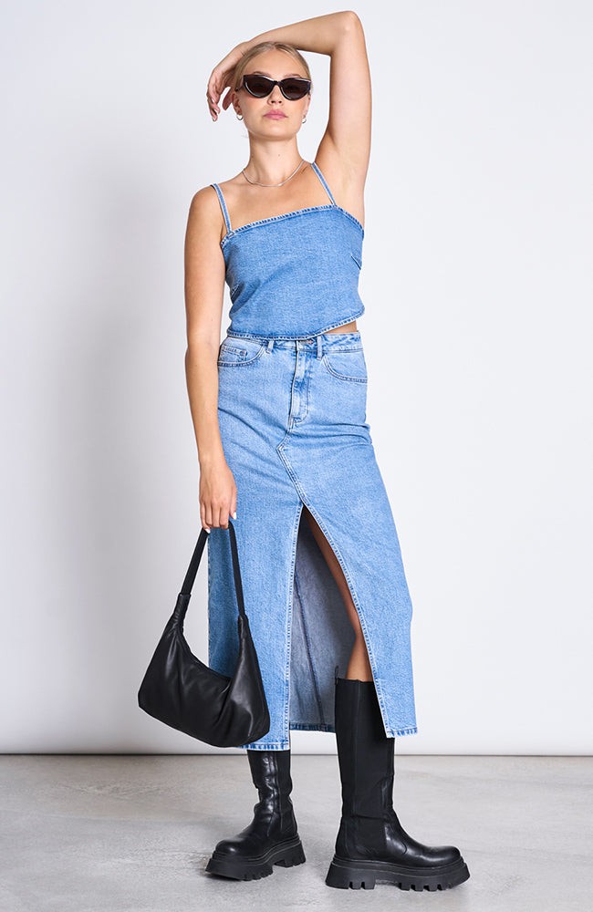 Luce denim rok light blue from Sophie Stone