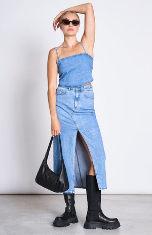 Luce denim rok light blue from Sophie Stone