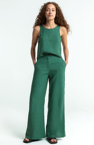 Lilian broek linnen bistro green from Sophie Stone