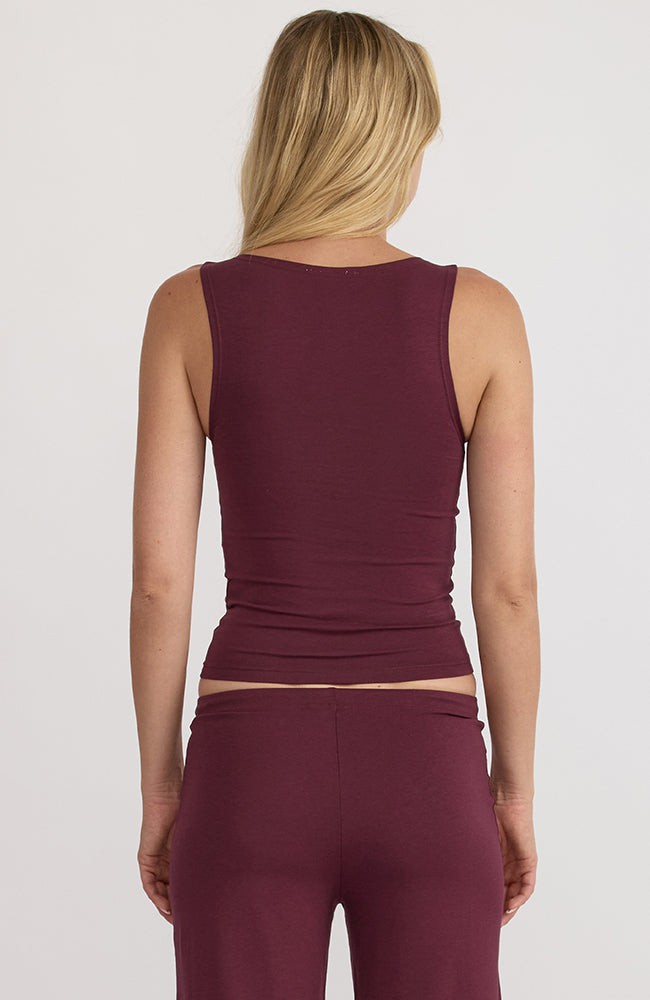 Everyday mock neck top plum from Sophie Stone