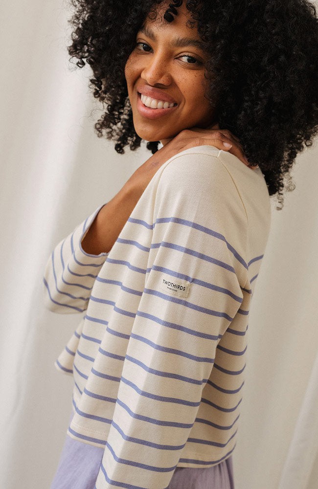 Groto cropped sweater purple from Sophie Stone