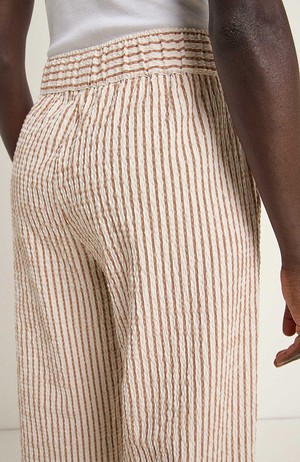Broek streep off white mocha from Sophie Stone
