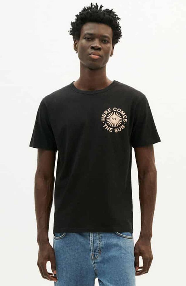 Happy sun t-shirt zwart from Sophie Stone