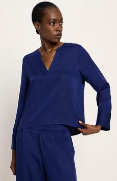 Tencel blouse purple blue via Sophie Stone