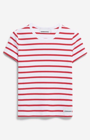 Kardaa stripes shirt white coral from Sophie Stone