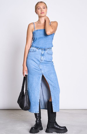 Luce denim rok light blue from Sophie Stone