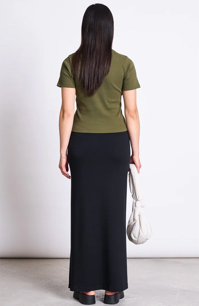 Nile rib t-shirt dark olive from Sophie Stone