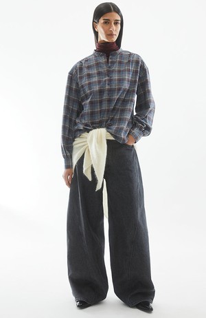 Efinaraa check blouse cranberry from Sophie Stone