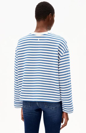 Frankaa stripe trui dark morning from Sophie Stone