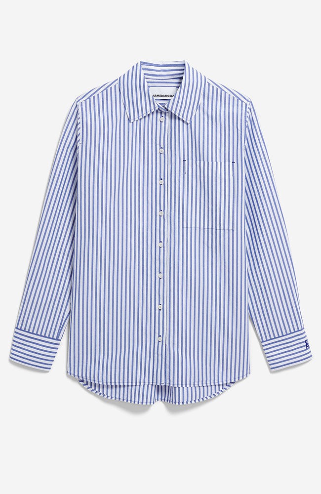 Stripe loose shirt blouse blauw from Sophie Stone