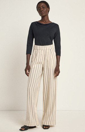 Linnen broek stripes cream from Sophie Stone