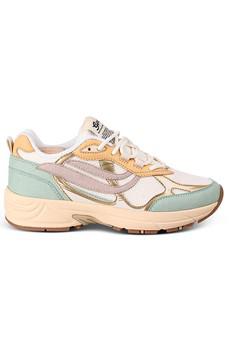 G-eco '99 sneaker metallic mint gold sand via Sophie Stone