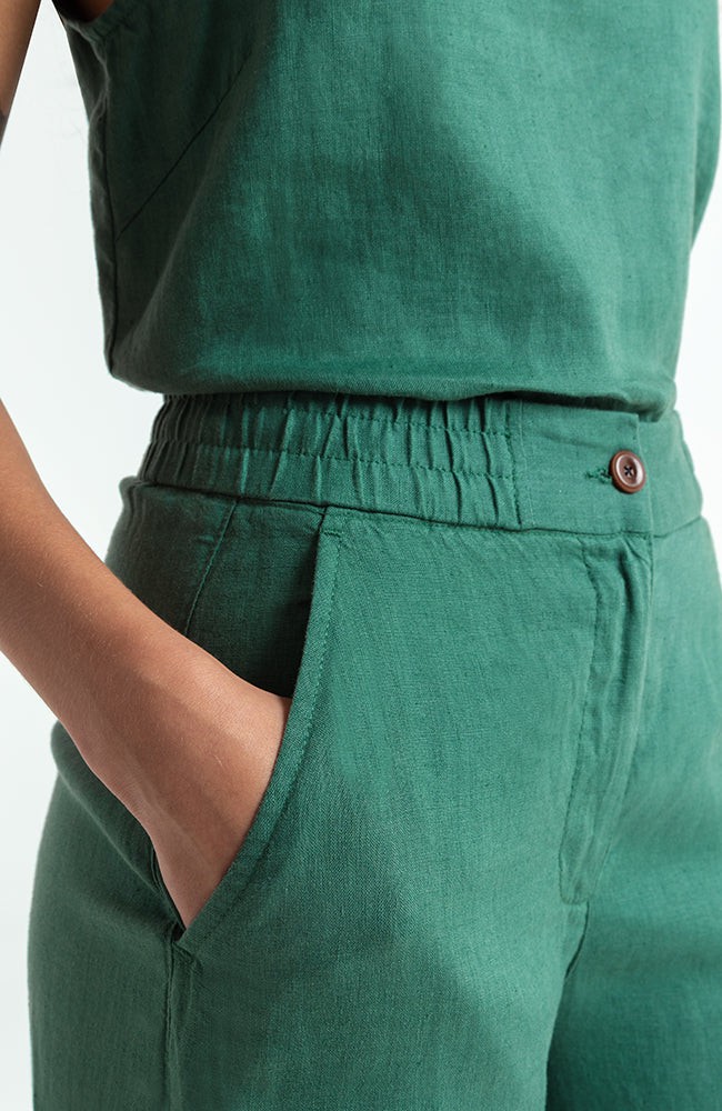 Lilian broek linnen bistro green from Sophie Stone