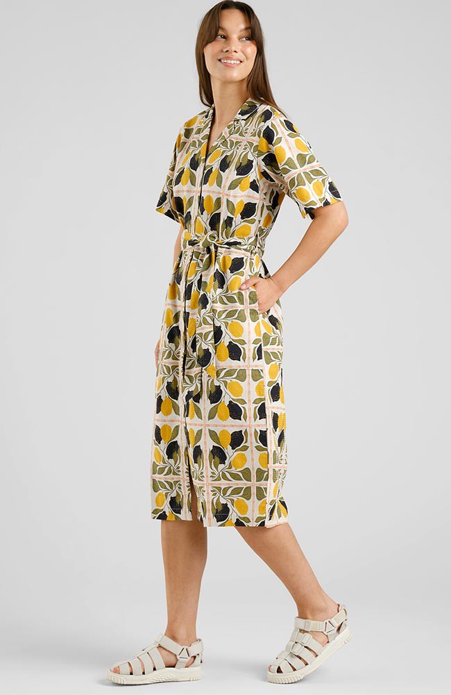 Orrefors lemon tiles jurk from Sophie Stone