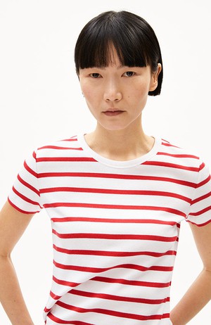 Kardaa stripes shirt white coral from Sophie Stone
