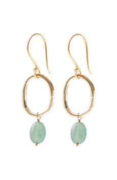 Graceful oorbellen Aventurine Gold via Sophie Stone