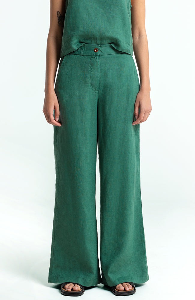 Lilian broek linnen bistro green from Sophie Stone