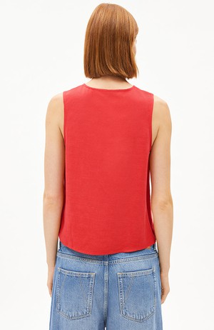 Rafalaa lino top coral blush from Sophie Stone