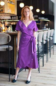 Sophie Stone feestjurk - paars via Sophie Stone