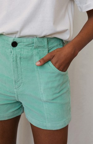 Cockatoo rib shorts mint leaf from Sophie Stone