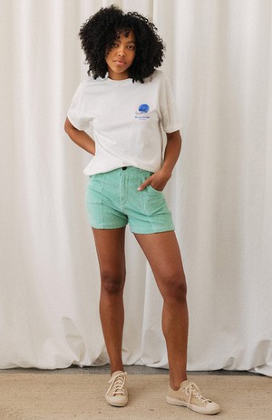 Cockatoo rib shorts mint leaf from Sophie Stone