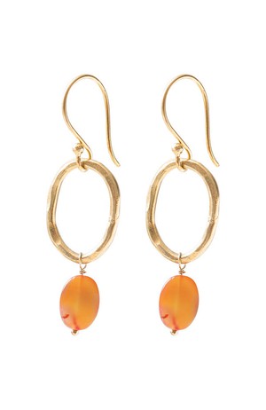 Graceful oorbellen Carnelian Gold from Sophie Stone