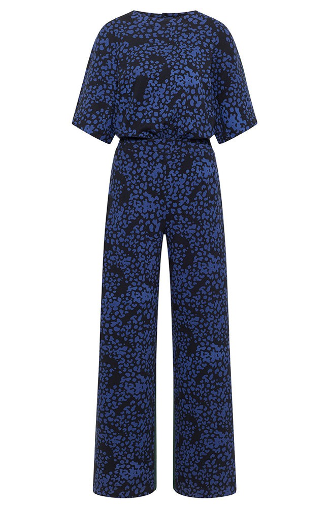 Jumpsuit animal blauw zwart from Sophie Stone