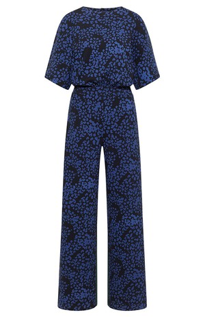 Jumpsuit animal blauw zwart from Sophie Stone